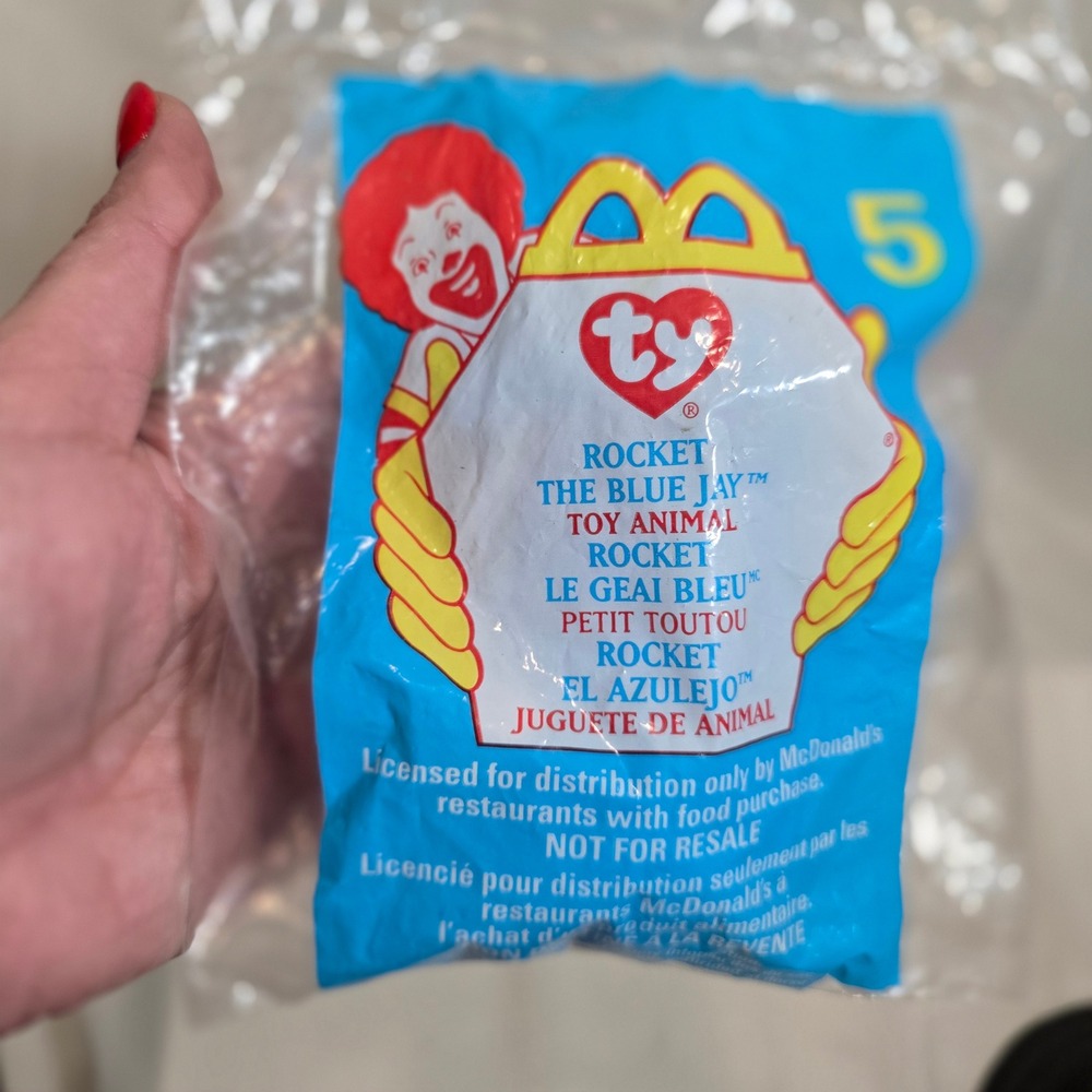 Ty Beanie Baby Rocket The Blue Jay McDonald's Happy Meal Toy Animal 5‎